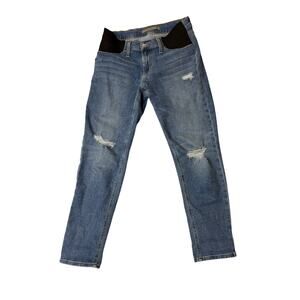 Joe's Maternity Jeans Women's 26 Bobby Boyfriend Kingstown Destruct Side Panels